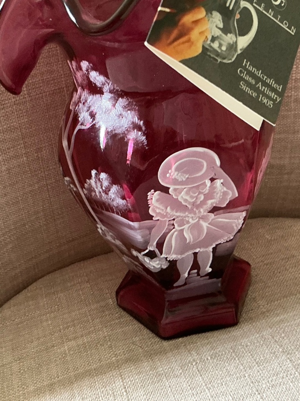 Stunning Fenton Cranberry Basket